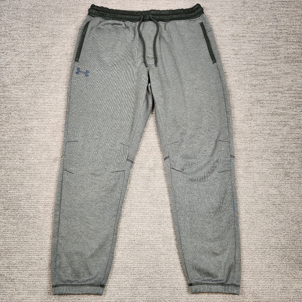Under Armour Loose Fit Joggers Heavy Knit Mens XL Olive Green Sweatpant Pull-On